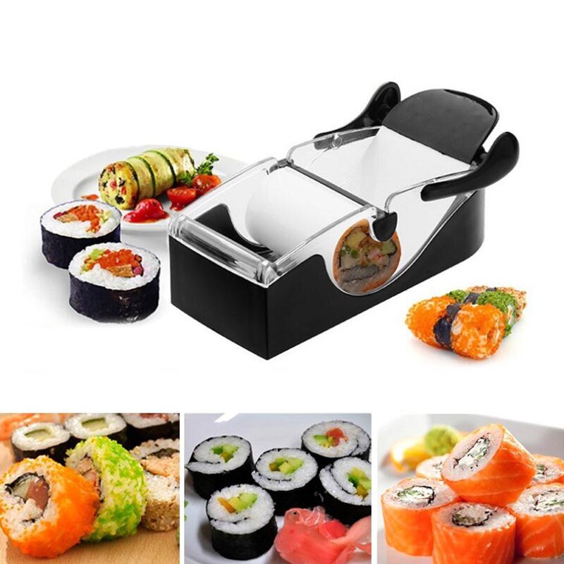 Diy Magic Rijst Roll Sushi Maker Cutter Roller Keuken Creatieve Onigiri Sushi Roller Mold Perfect Sushi Bamboe Gordijn Gereedschap