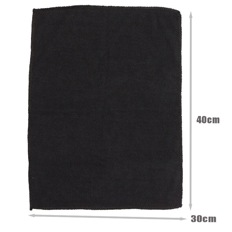 10 stk/parti bilpleje polering vask håndklæder mikrofiber bildetaljer rengøring bløde klude hjemmevindue 30 x 40cm sort