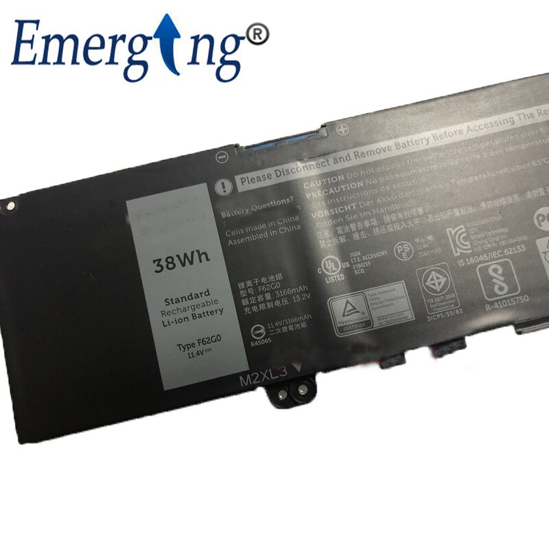 11.4V 38WH Original Laptop Battery F62G0 for Dell Inspiron 13 5370 7370 7373 Vostro 5370 RPJC3