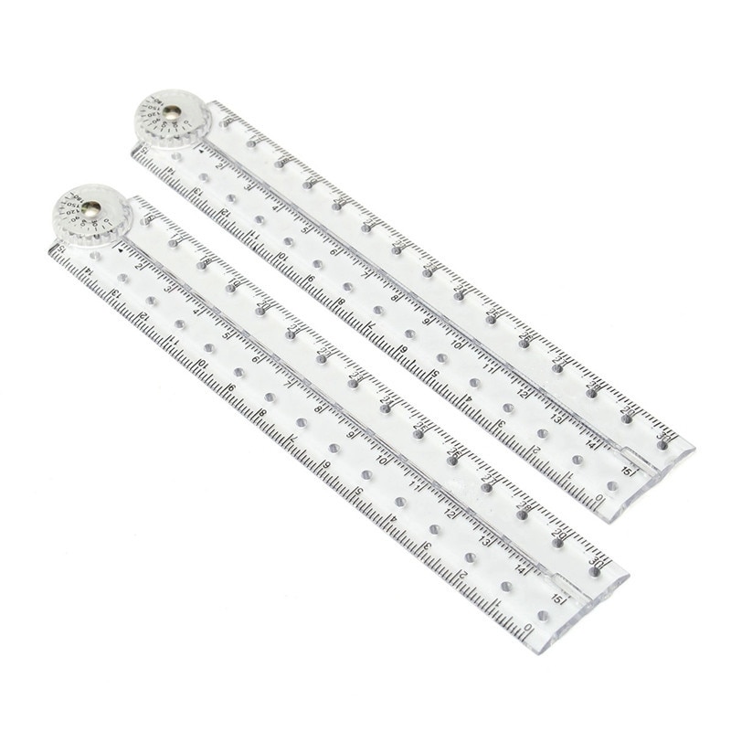 Kicute 2 stk gennemsigtig plast akryl folde lige linealer 30cm tegning studerende børn papirvarer skoleartikler