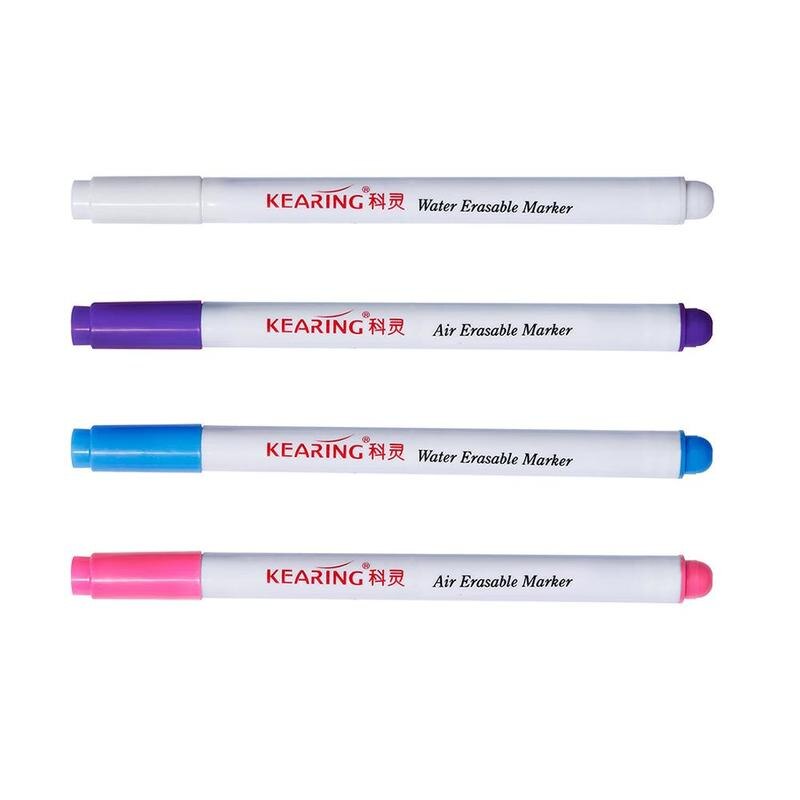 4pcs/set Erasable Pen Easy Wipe Off Water Soluble Fabric Marker Pen Temporary Marking School And Office Marker Pen DGC1183A