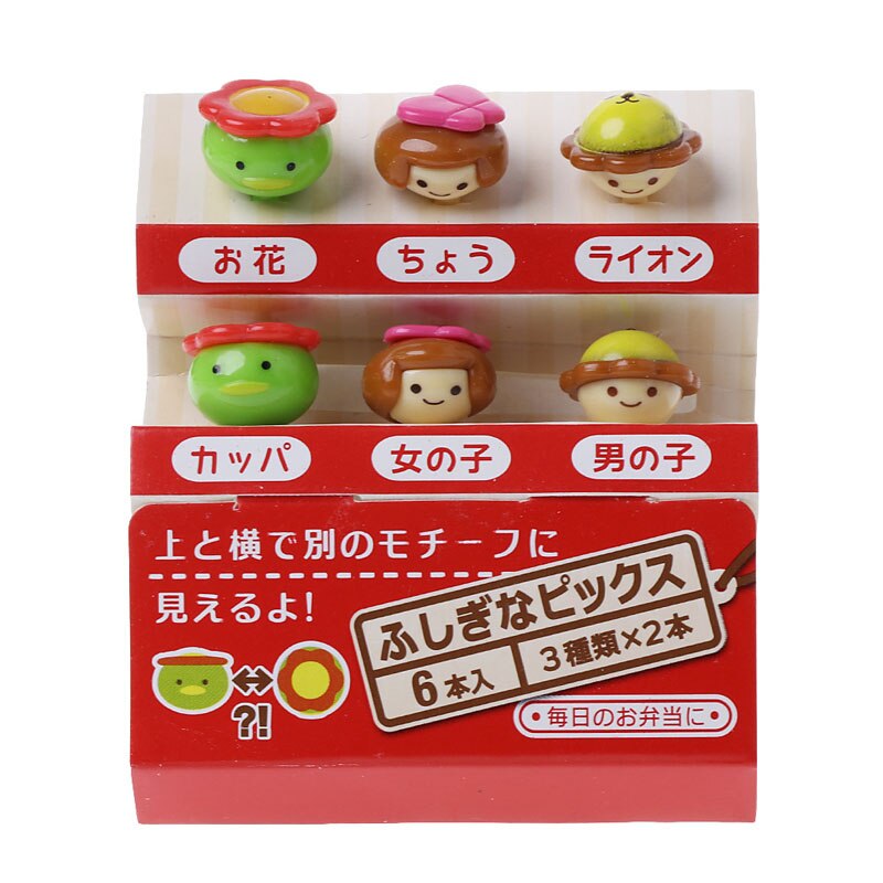10 st mini kawaii djur gård tecknad gaffel frukt tandpetare tecken bento luncher