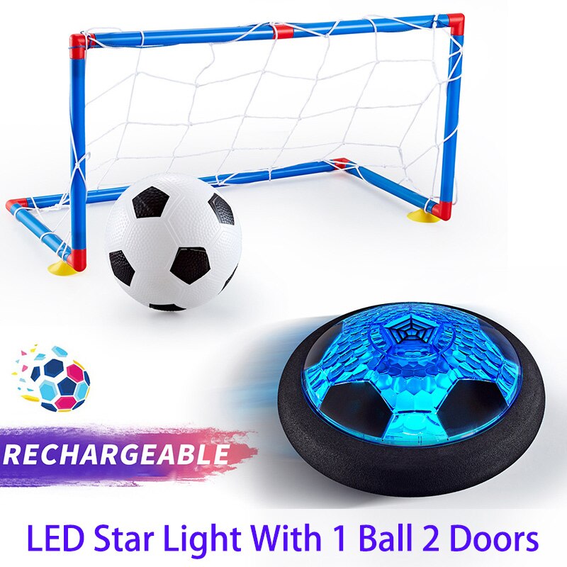 Luft svæver fodboldbold mål til barn kid udendørs indendørs sport pige legetøj spille fodbold legetøj led lys usb genopladeligt: Vare 04- stjernet lys