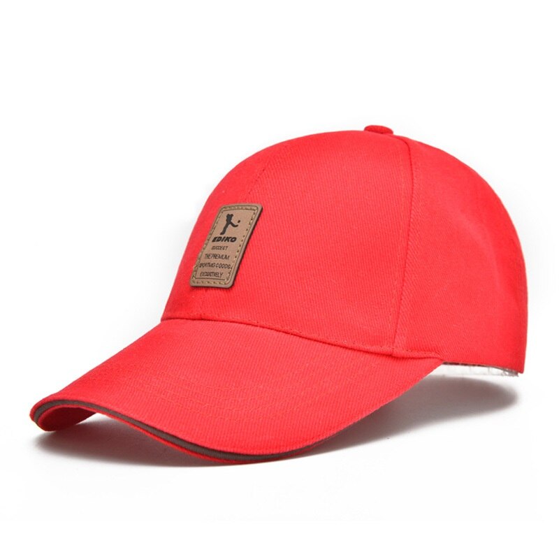 UNIKEVOW 9 Kleuren Baseball Cap mannen Verstelbare Cap Casual leisure hoeden Effen Kleur Mode Snapback Zomer Herfst hoed: Red