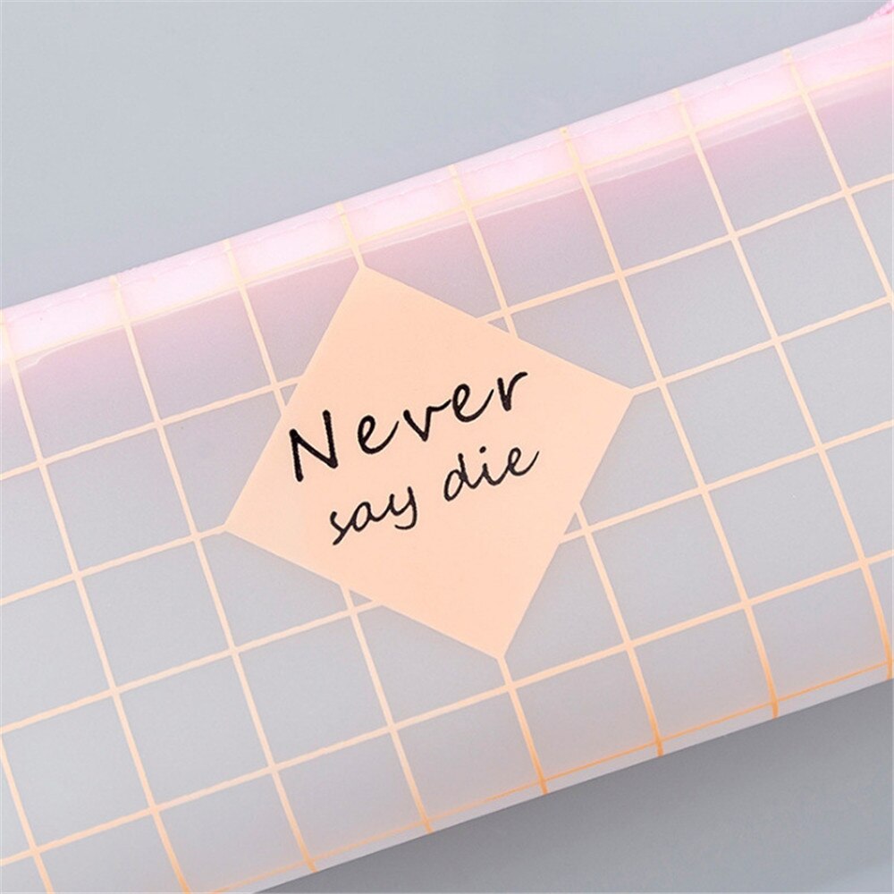 Big Capacity Waterproof Kawaii Pencil Case TPU Zipper File Bags,Invoice Pouches,Bill Bag,Pencil Case School Supplies