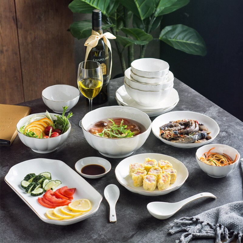 Dish Set Ceramic Plates and Dishes Bone China Tableware Plates ceramic dish dinner set plates and dishes plate dishes