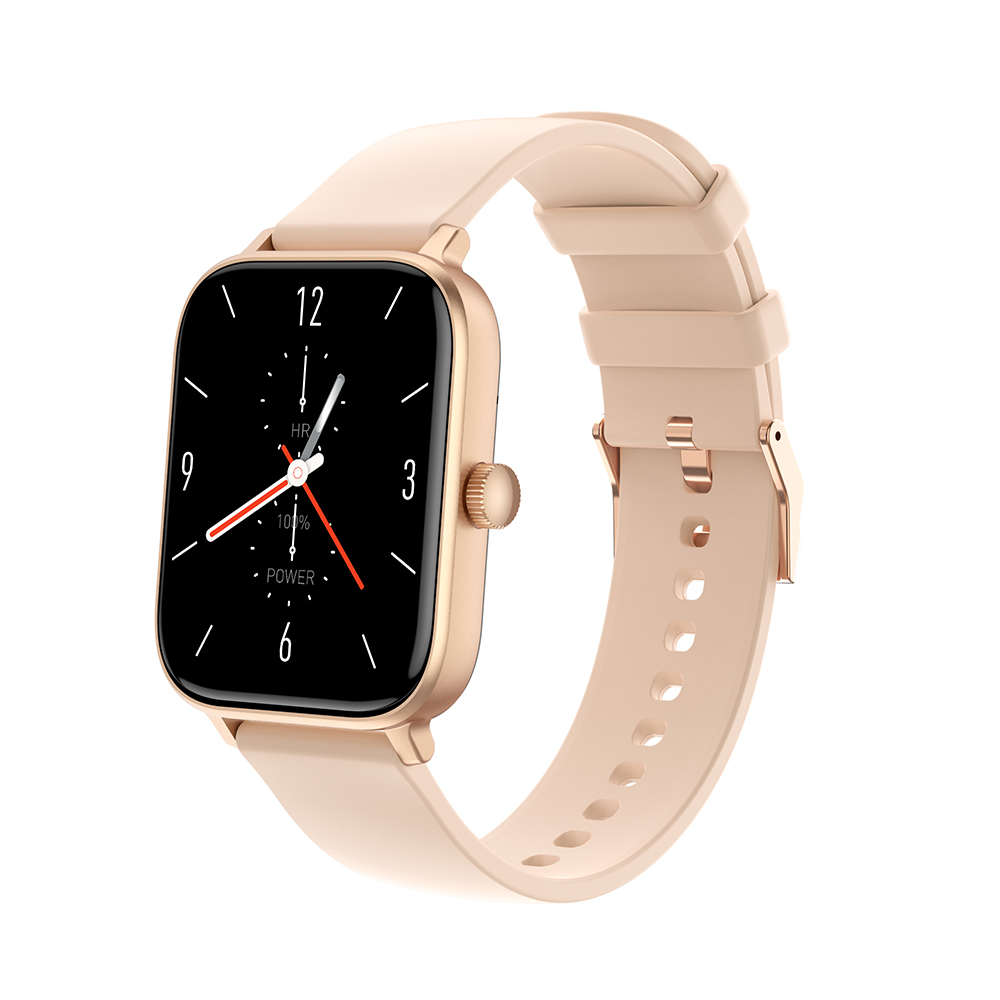 1.83 Cal sprytny zegarek robić fitnessu sportowy z ekranem dotykowym dla mężczyzn kobiet Bluetooth połączenie monitorowanie zdrowia AI głos asystent Smartwatch: Złota