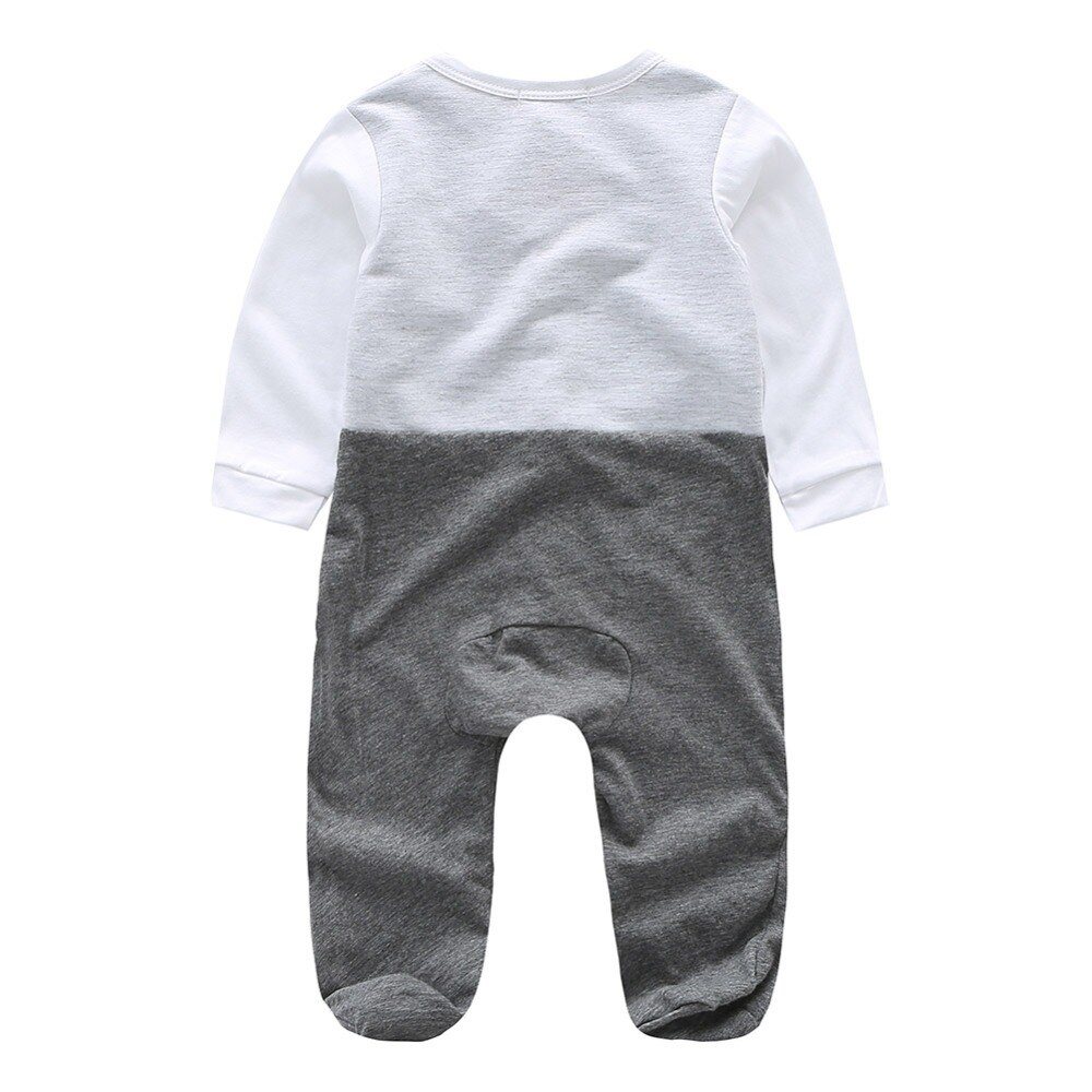 0-24M Lente Baby Boy Kleding Romper Lange Mouw Gentleman Patchwork Pasgeboren Katoenen Jumpsuit Kostuums