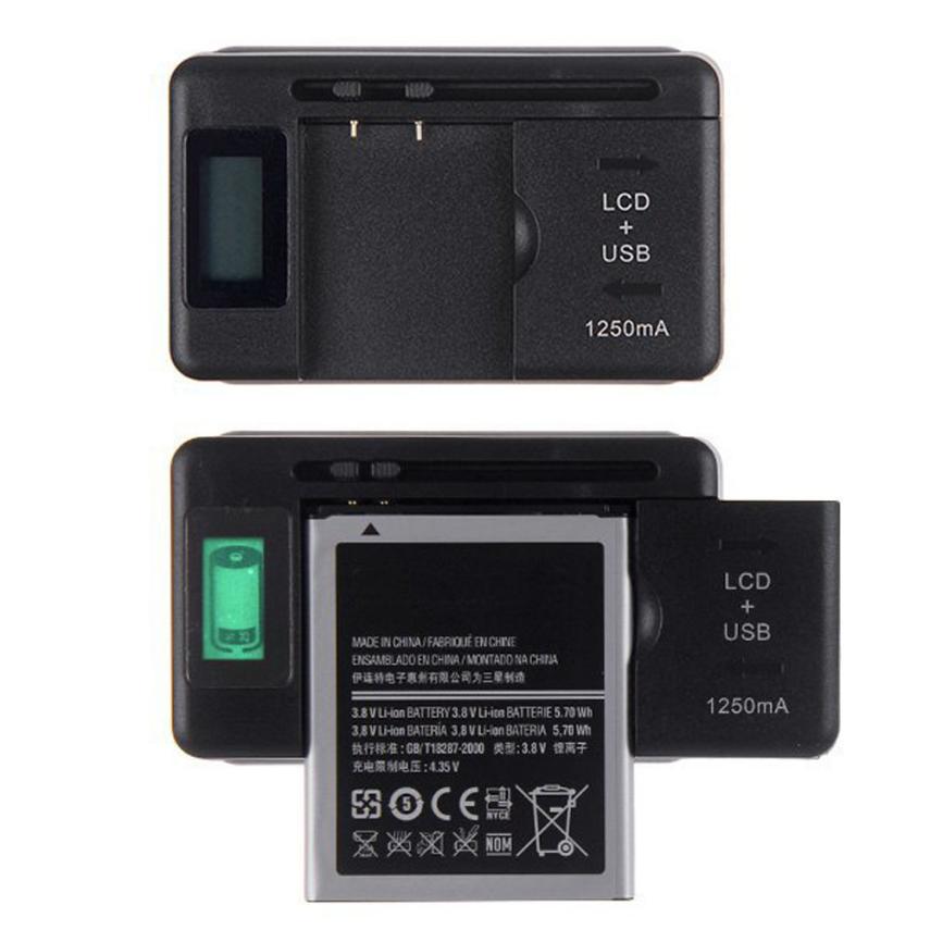For Cell Phones LCD Indicator Screen Universal Mobile Battery Charger + USB-Port_KXL0728