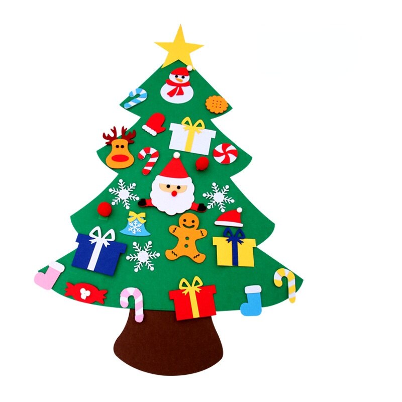 DIY Felt Christmas Tree for Kids Christmas Tree with Glitter Ornaments for Kids Xmas Christmas Door Wall Hanging: E