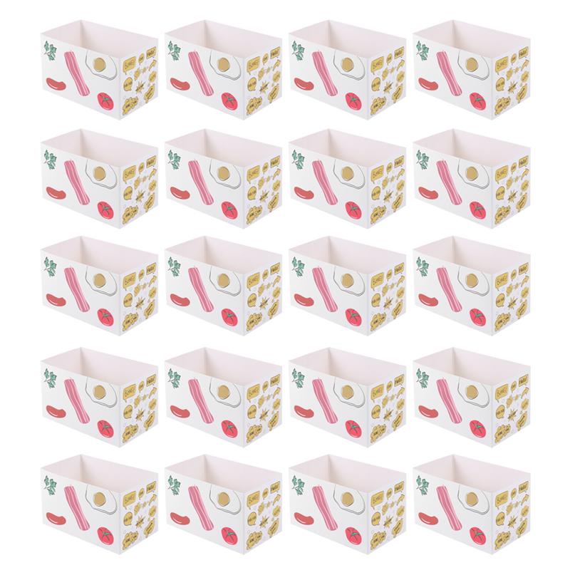 20PCS Food Packaging Boxes Sandwich Boxes for Breakfast