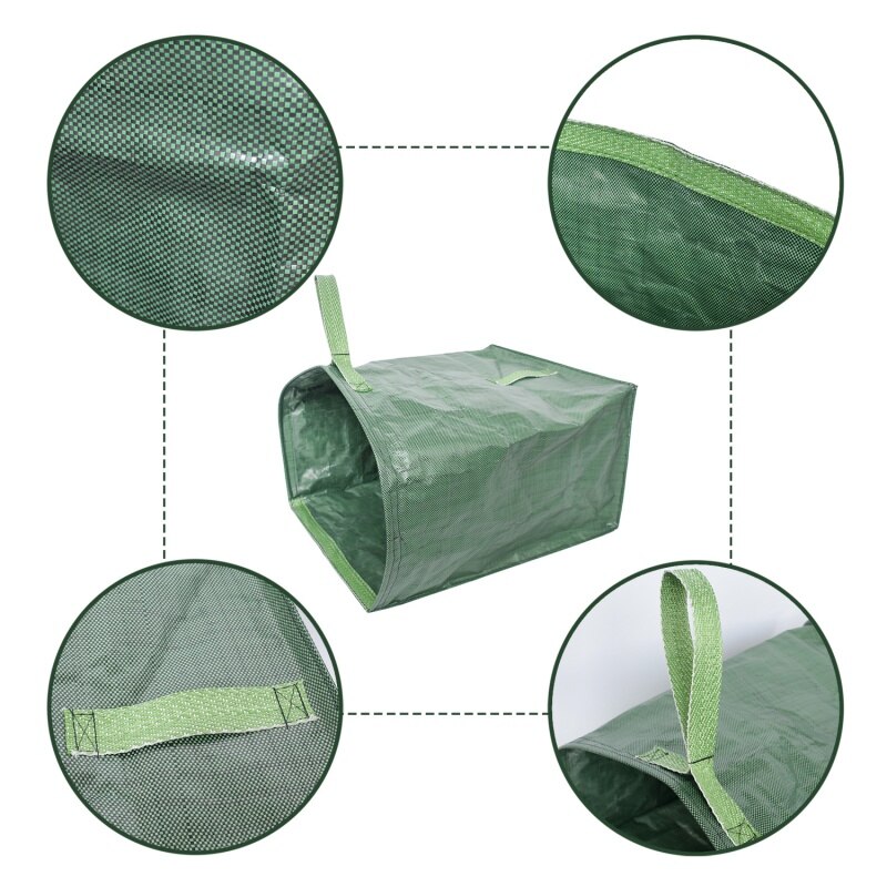 Grote Capaciteit Outdoor Tuin Opbergtas Heavy Duty Leaf Bag Duurzaam Herbruikbare Afval Tas Donkergroen