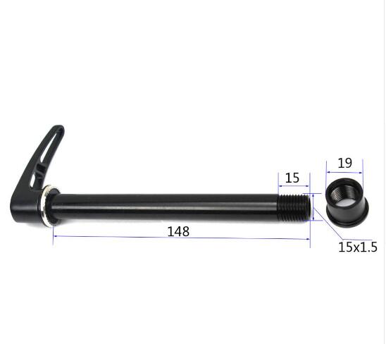 Mtb-fiets legering voor doorgaande assen 100 x 15 mm snelspanners met borgmoer 15mm mountainbike qr wielnaaf doorgaande as