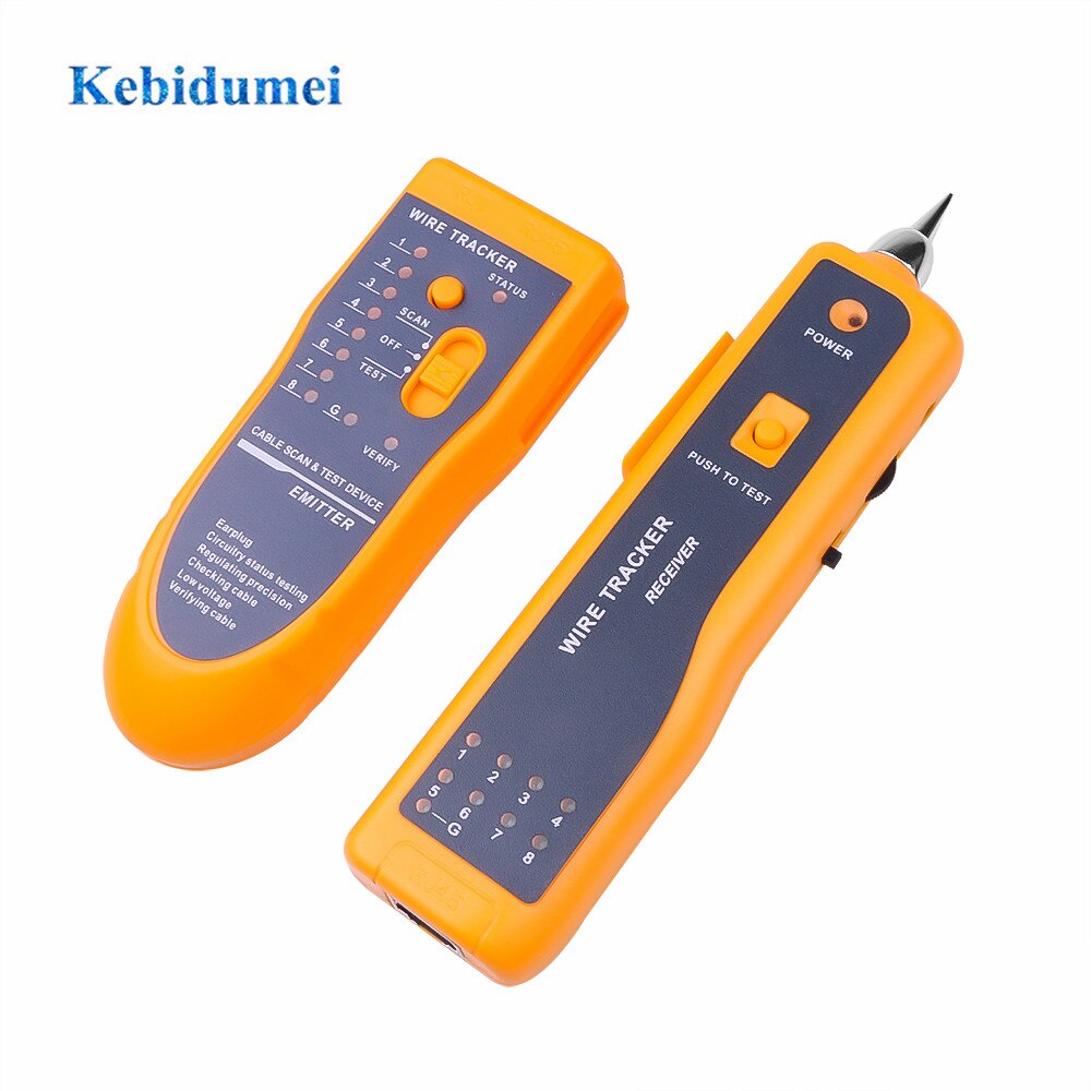 Kebidumei Lan Netwerk Kabel Tester RJ11 RJ45 Cat5 Cat6 Telefoon Wire Tracker Tracer Toner Ethernet Detector Line Finder