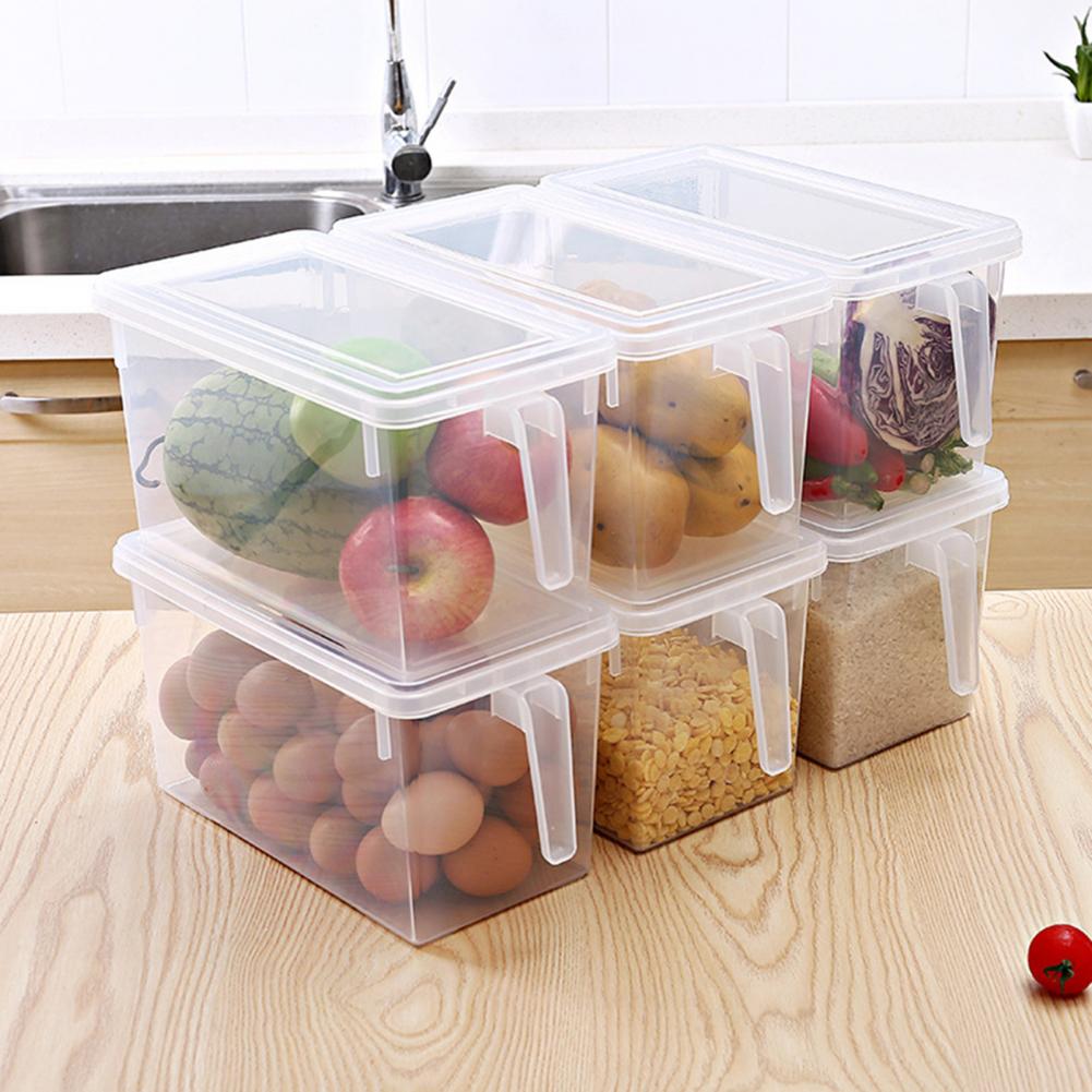 Storage Box Portable Refrigerator Fridge Sealed Food Fruits Storage Box Organizer Container Food Container Plastic Keep Fresh