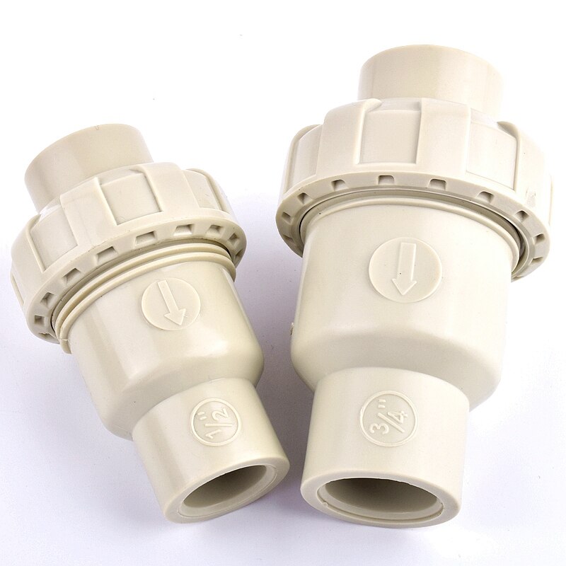 20~63mm PPH Check Valve, Sewer Pipe Drain One Way Non Return Flap Valve General Garden Watering Irrigation Water Pipe Connector