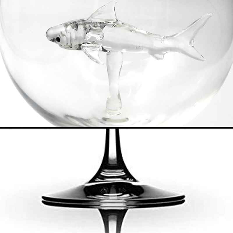 K-STAR Luxurious Italian Red Wine Glasses Shark Inside Goblet Glass Crystal Clear For Home Bars Party