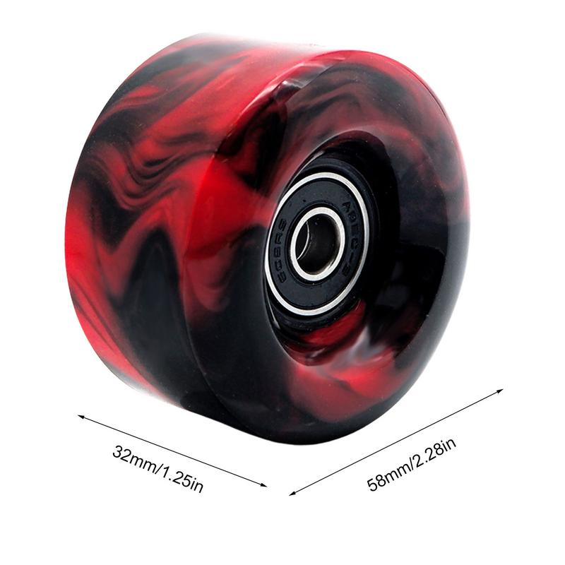 Rollschuh räder Mischfarben-Rollschuh Rad Mischfarben räder für Doppelreihen-Quad-Rollschuhe 58mm x 32mm