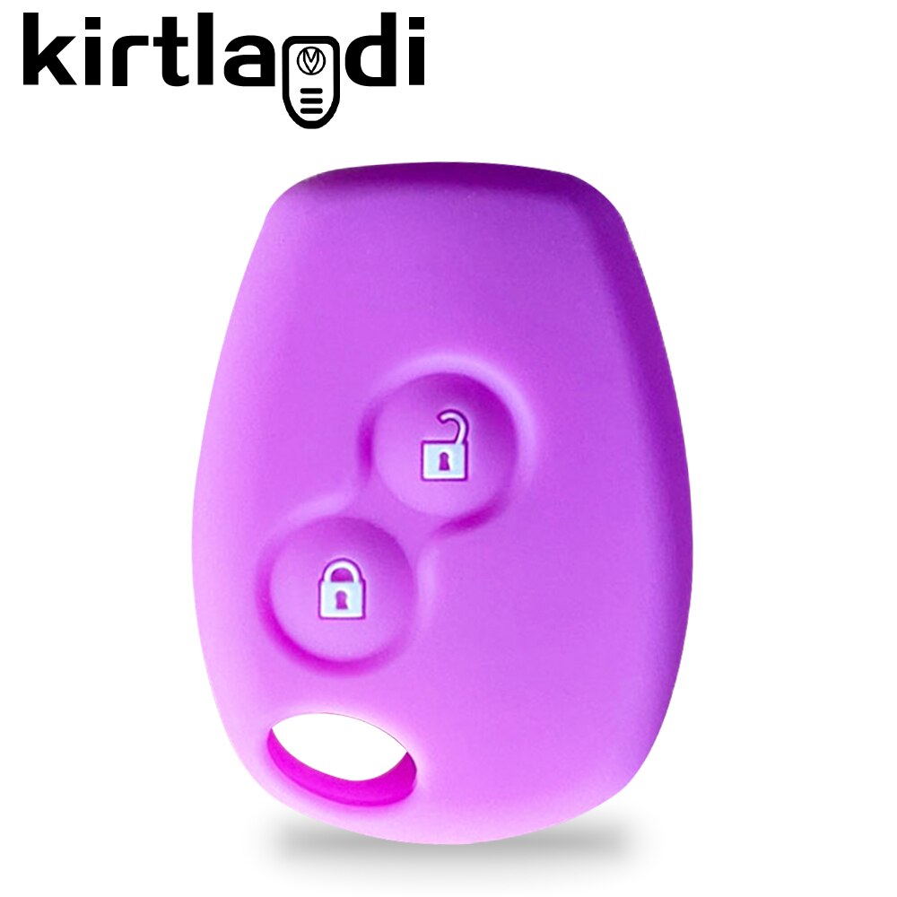 Silicone Car Case Key Cover for Dacia Duster Phase 2 Logan 3 1 for Renault Funguje So AKO for Nissan Almera for Lada Largus Fob: light purple