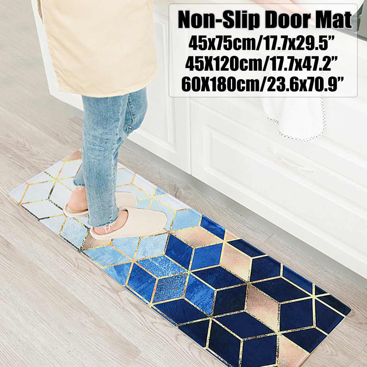 Keuken Tapijten Pvc Lederen Vloermatten Grote Vloer Tapijten Deurmatten Slaapkamer Tatami Waterdicht Oilproof Keuken Tapijten: A / 45x75cm