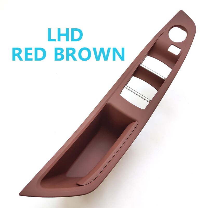 LHD RHD Interior Door Pull Handle Armrest Panel Trim No Mirror Folding Button for BMW 5 Series F10 F11 F18 520 523 525 528 530: LHD Red Brown