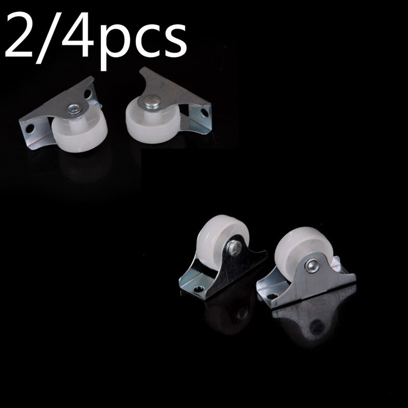 Two Or 4pcs White Universal Swivel Casters Roller Wheel Plastic Furniture Replacement Caster Wheel For Platform Trolley Chair