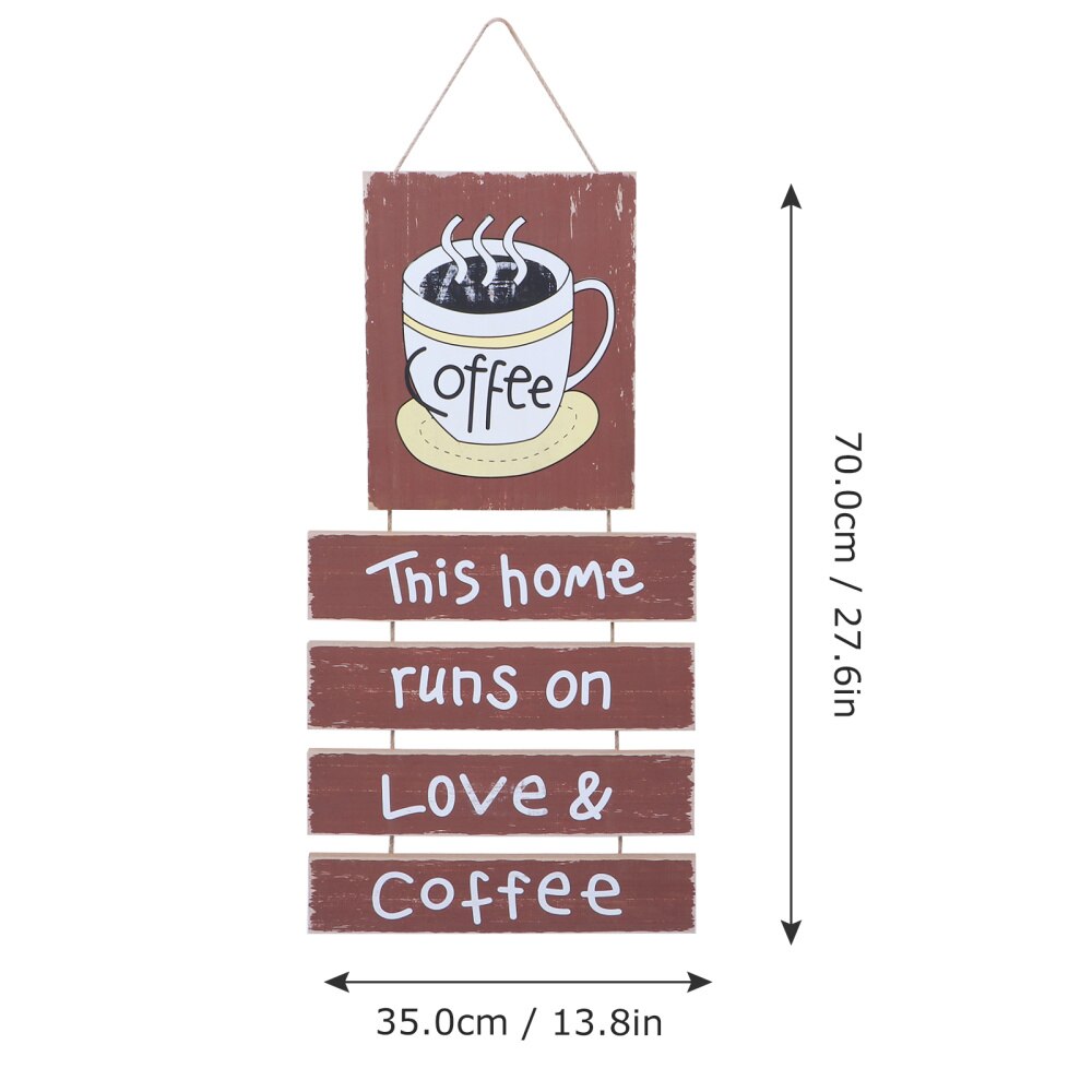 Cafe Wall Decoration Wooden Plank Sign Wood Crafts Hanging Board