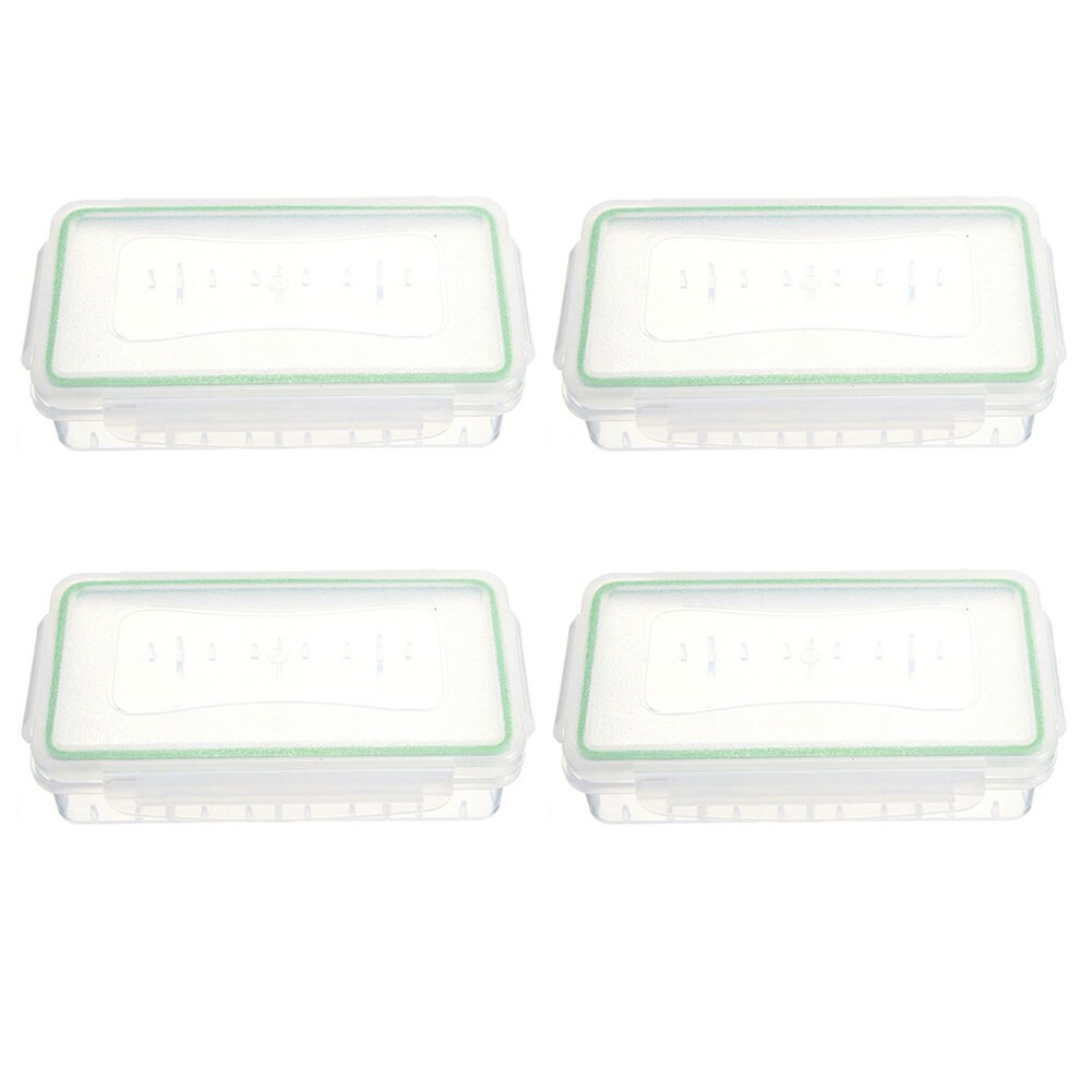 1 Pc/2 Pcs/4 Pcs Clear Plastic Waterdichte Batterij Storage Case Houder Organizer Voor 18650 16340 Batterijen met Case Bag 8899: 4 pcs