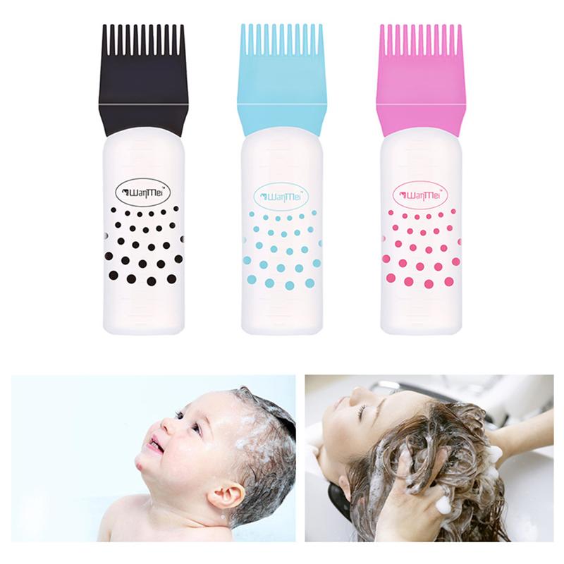 Bouteilles de teinture pour cheveux 2 pièces bouteilles d'applicateur de coloration pour cheveux applicateur de cheveux de coiffure avec des lignes d'échelle