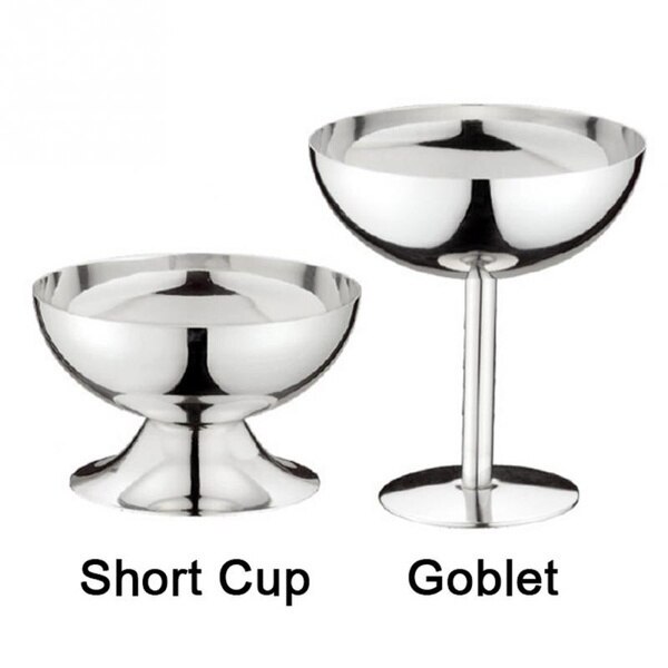 200ml Salad Cup Safe Stainless Steel Ice Cream Cup Dessert Bowl Ice Cream Scoop