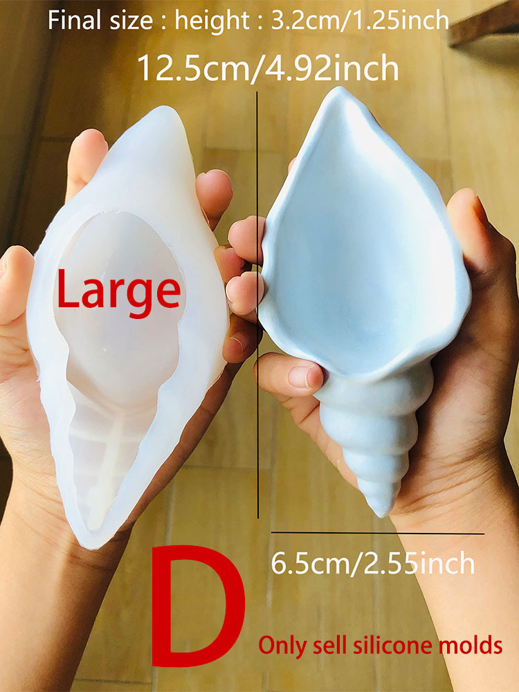 przegrzebek Conch pojemnik silikon forma świeca Puchar beton forma DIY gips rzemieślnictwo soczysty donice cement odlew forma: Ciemny khaki