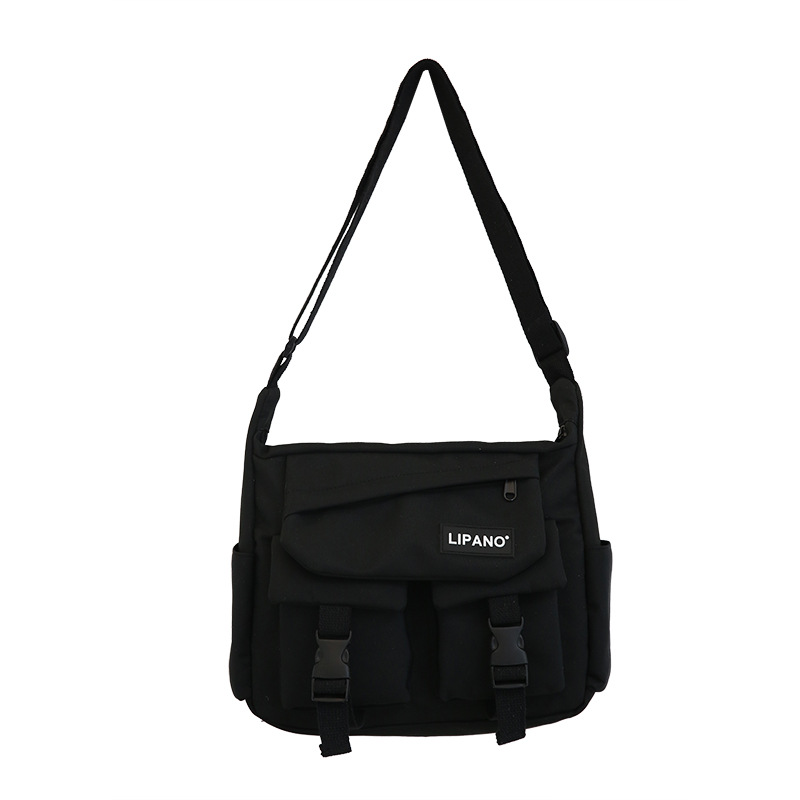 Collage-bolsas escolares para estudiantes para mujeres y hombres, bolsos cruzados de nailon con múltiples bolsillos, Bolso de mensajero para libros, verano