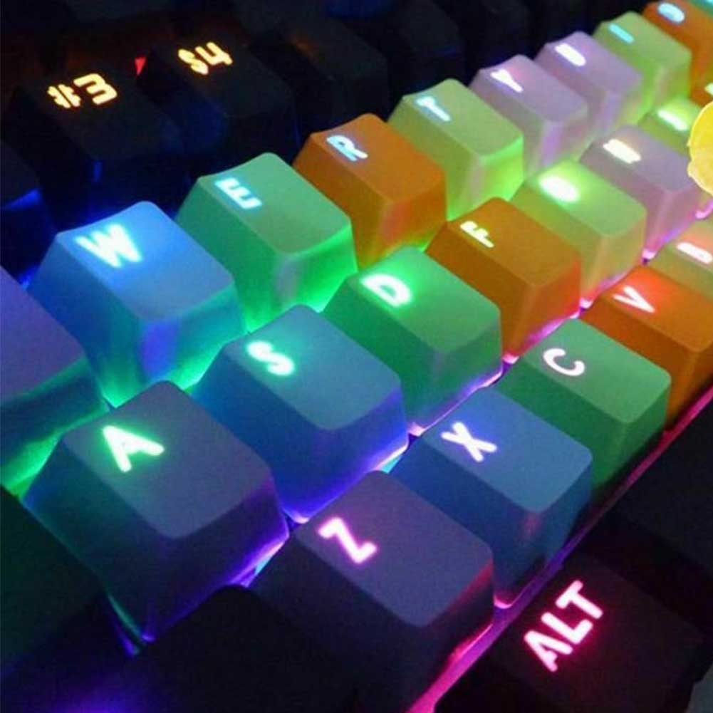 37 Key Keycap Set Office Replacement Backlit Mechanical Keyboard Colorful Translucidus Computer Accessory PBT Gaming