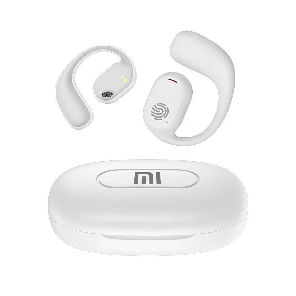 Original xiaomi condução óssea fones de ouvido bluetooth fones sem fio com microfone esportes alta fidelidade jogo: Branco