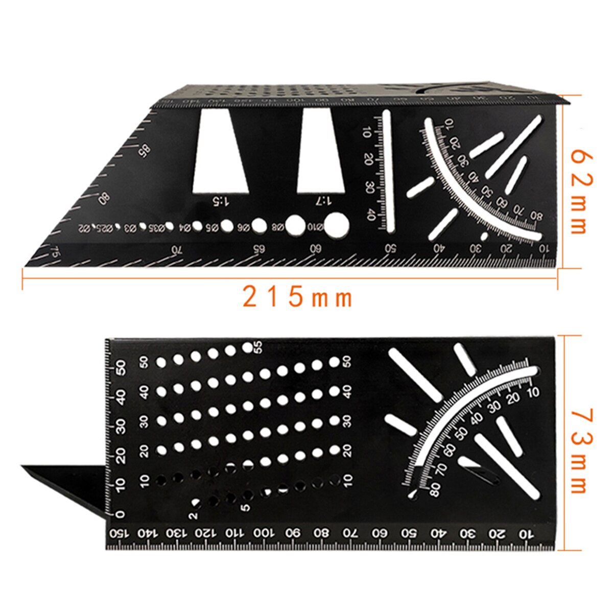 Try Square Tridimensional Dovetail Joint Straight Rule Angle Ruler Carpenter Tools Planning Scriber Woodworking Stencil Tool