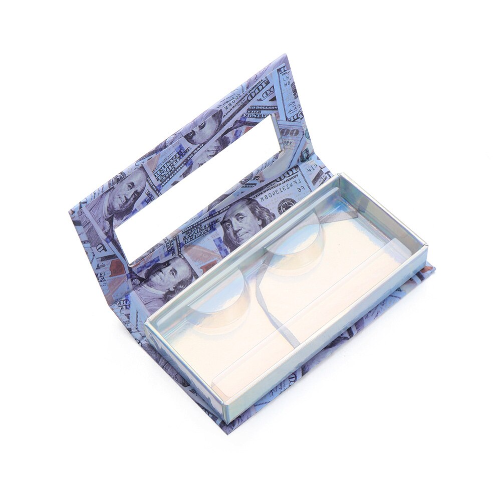 USD Eyelash Packaging Box Case with Transparent Tray Lashes Boxes Empty Eyelashes Package Box For 15-30mm Lashes Rectangle Box: 11