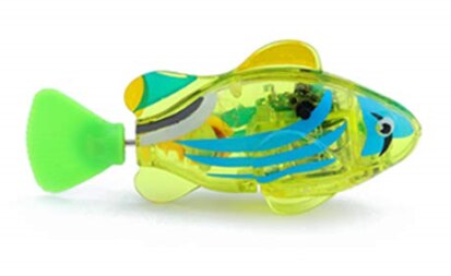 Katze Interaktive Elektrische Fische Spielzeug Wasser Katze Spielzeug für drinnen Spielen Schwimmen Roboter Fisch Spielzeug für Katze und Hund mit LED Licht Haustier Spielzeug: Gelb