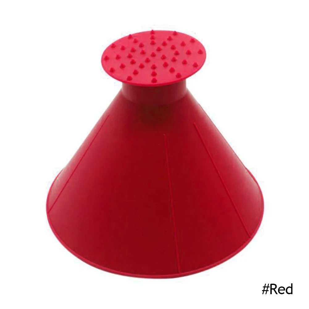 Auto Ijsschraap Trechter Autoruit Glas Reinigingsgereedschap Voorruit Sneeuw Verwijderen Schep Reinigingsborstel Huis Ramen Glas Schoon Gereedschap: YELLOW