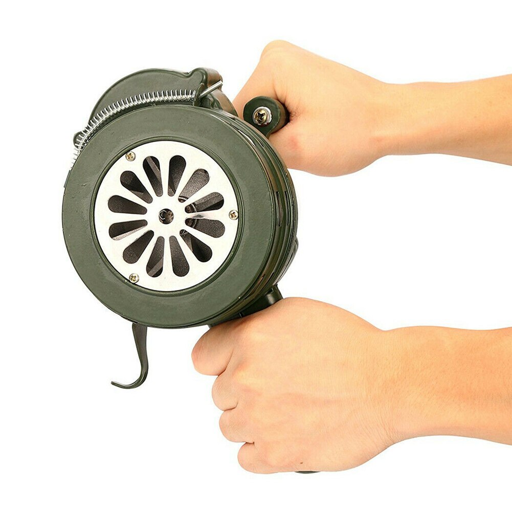 Hand Kurbel Sirene Horn 110dB Manuelle Betrieben Metall Alarm Luft überfallen Notfall Sicherheit JHP-Beste