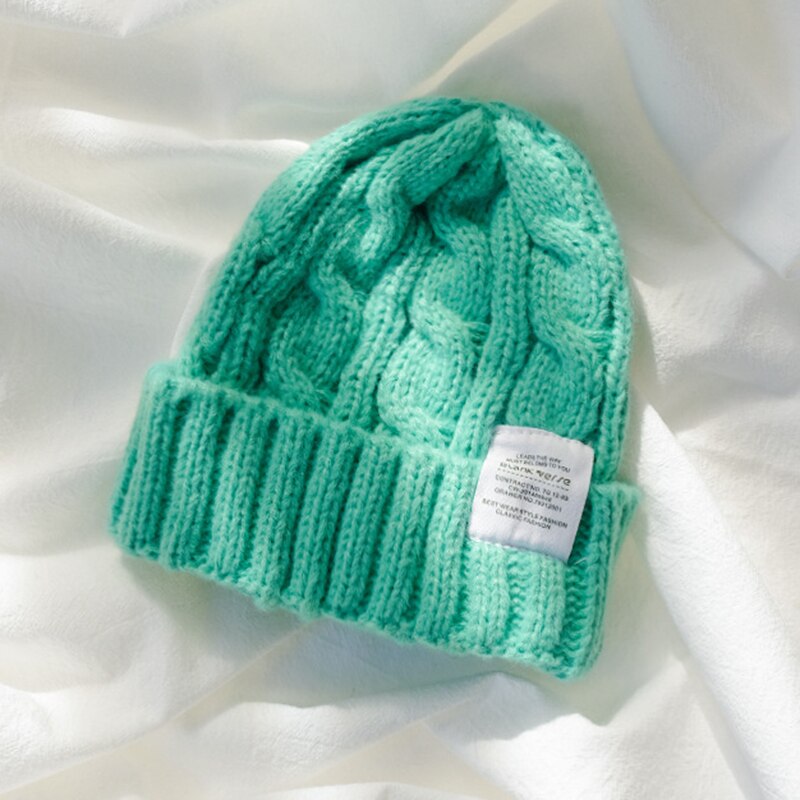 Warm Cashmere Knitted Beanies for Women Winter Hat Soft Cap Brand Ladies Wool Beanie Slouchy Gorras Cotton Hats