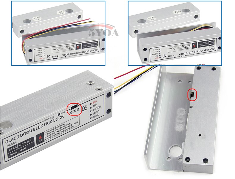 Security Electric Bolt Lock for Fully Frame Less Glass Door Electronic Door Lock Access Control System Kit Security