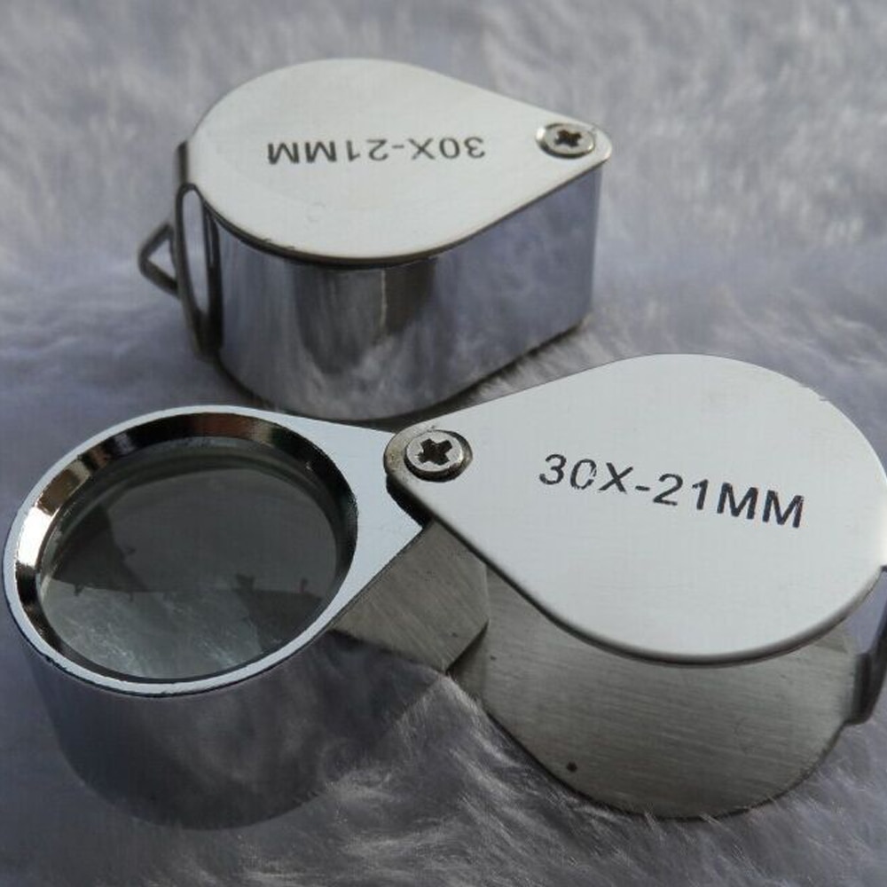 Draagbare 30X Power 21 Mm Juweliers Vergrootglas Goud Eye Loep Sieraden Winkel Laagste Prijs Vergrootglas Met Prachtige Doos