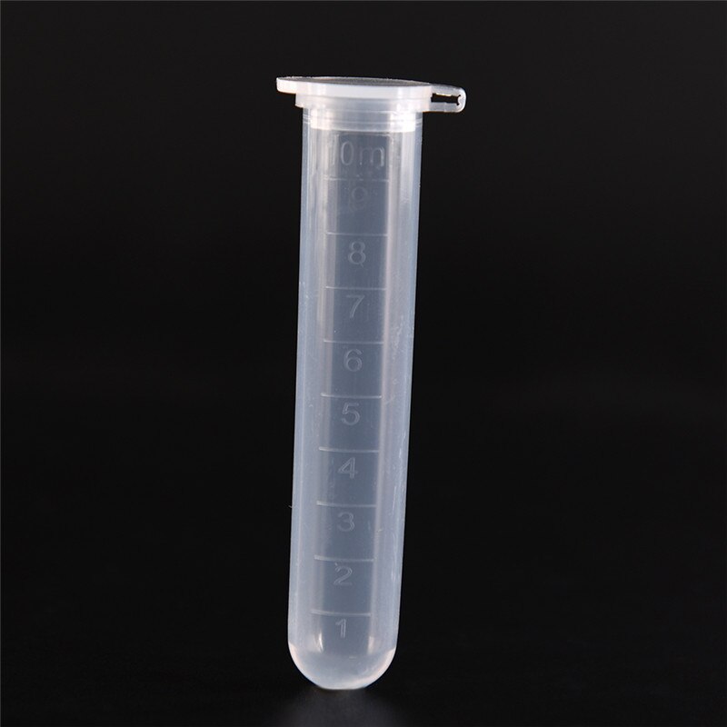 10 teile/satz 10ML Mikro Zentrifuge Prüfung Rohr Klar Kunststoff Fläschchen Container Mit schnappen Deckel Deckel Für Labor Sonde Liefern neue