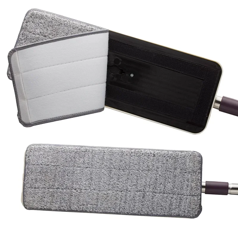 Sostituisci la testa del mocio Testa di ricambio in microfibra Panno per la pulizia del pavimento Cuscinetti Spremere piatto Strumenti per strizzare a mano libera per la casa, la cucina