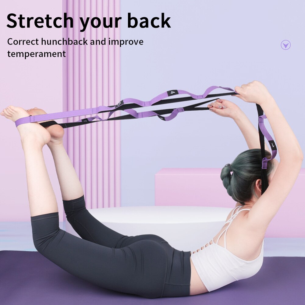 Men Women Home Gym Fitness Practical Yoga Stretch Belt Exercise Leg Loss Weight Training Ligament Physical Therapy Indoor Sports