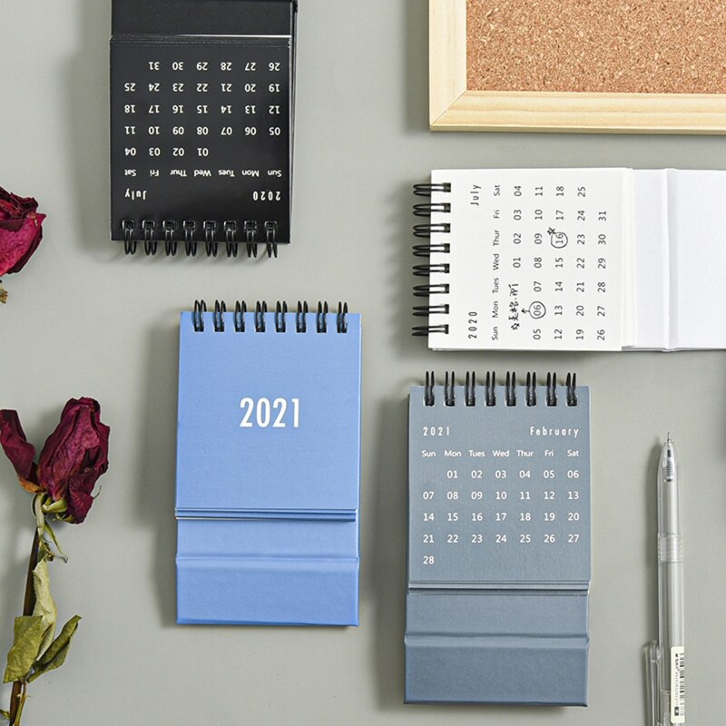 2021 semplice calendario serie in bianco e nero doppio ordine del giorno giornaliera organizzatore annuale per ufficio