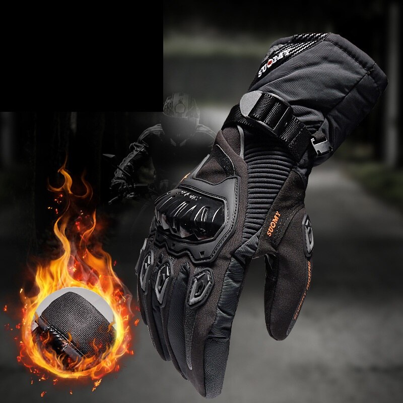 Novo manter quente dedo cheio 100% à prova dwaterproof água moto rcycle luvas de corrida tela toque inverno moto siklet guantes de moto m xxl xxl
