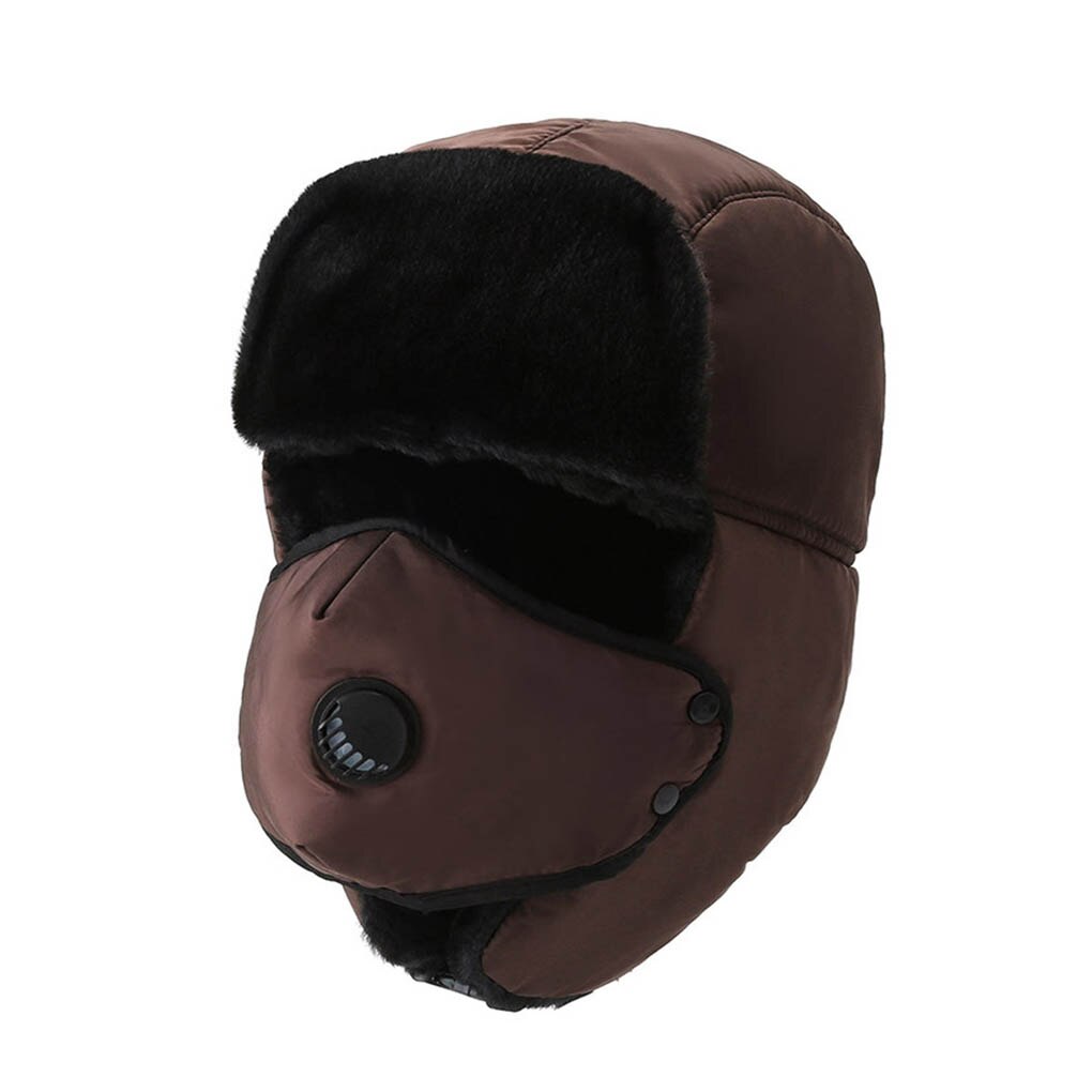 Winter Fluff Cap Outdoor Sports Cap Windproof Warm-Keeping Hat Skiing Hiking Northern Europe Winter Face Cover With Ventilation: As Shown4
