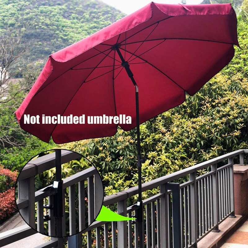 Praktische Draagbare Parasol Houder Beugel Paraplubak Vaste Clip Niet Te Roesten Ondersteuning Stand Voor Binnenplaats Balkon Strand