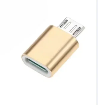 Type-C To MICRO Android Adapter for Mobile Phone Converter V8 Charging Data Transmission 5pin Adapter Mobile Accessories: Gold